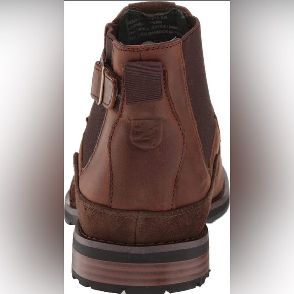 Stacy Adam’s Men’s OSKAR Brown Crazy Horse Leather Chelsea Boot Wood Hee… - Picture 2 of 14